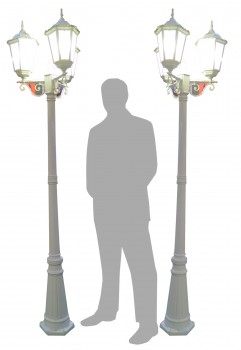 Garden Lamp Post White