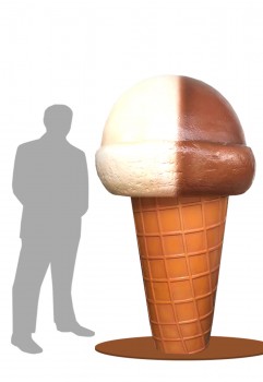 Ice Cream Cone with Round Ice Cream