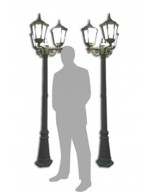 Garden Lamp Post Black