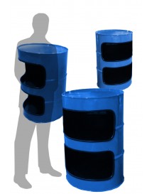 Blue Metal Barrel