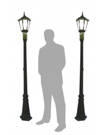 Single Head Lamp Post Black