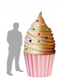 Vanilla Cupcake Swirl with Rainbow Toppings