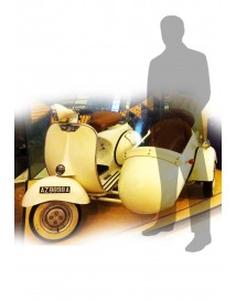 Vespa With Side Car White