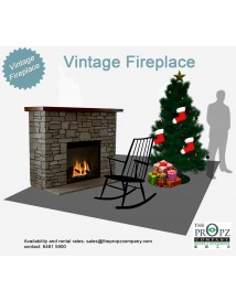 Vintage Christmas Fire Place