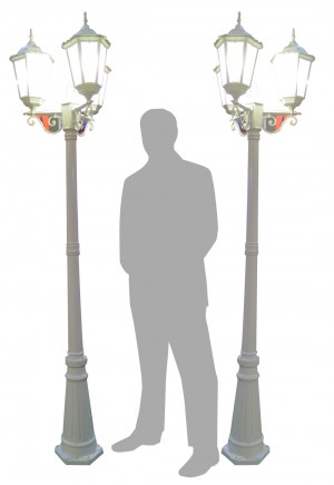 Garden Lamp Post White