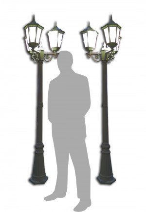 Garden Lamp Post Black