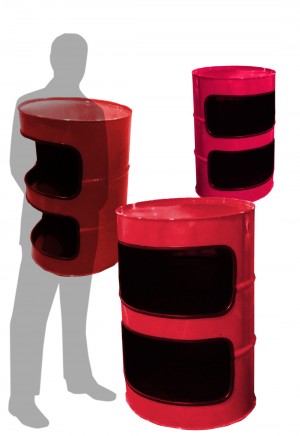 Red Metal Barrel