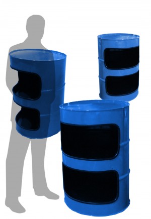 Blue Metal Barrel