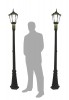 Single Head Lamp Post Black